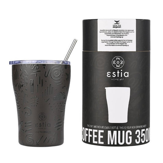 Estia - Θερμός Coffee Mug Save The Aegean 350ml - Noir Echo