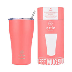 Estia - Θερμός Coffee Mug Save The Aegean 500ml - Fusion Coral