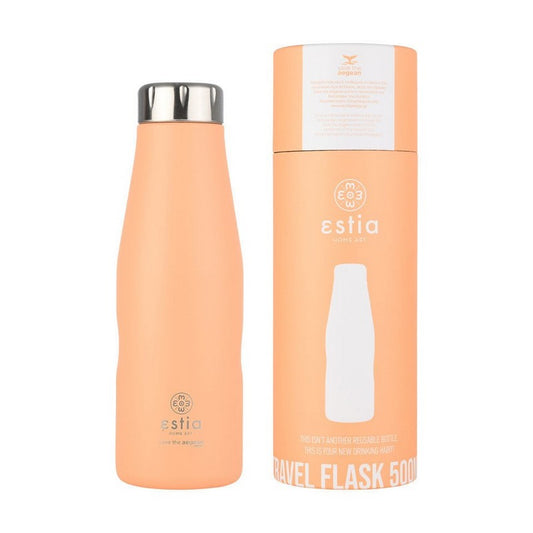 Estia - Θερμός Travel Flask Save The Aegean 500ml - Peach Fuzz