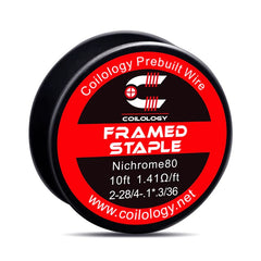 Coilology Framed Staple Spool Wire Ni80 2-28/4-3*1/36 - 3 Μέτρα