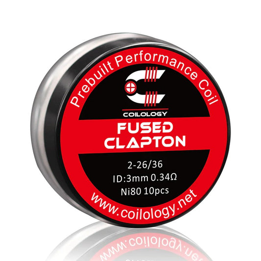 Coilology Fused Clapton Prebuilt Coil Ni80 0.34ohm - 10 Τεμάχια