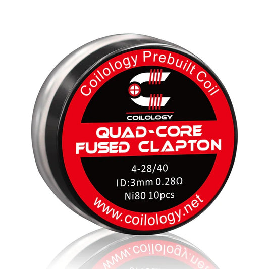 Coilology Quad Core Fused Clapton Prebuilt Coil Ni80 0.28ohm - 10 Τεμάχια