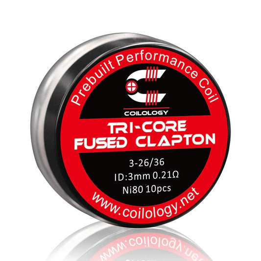 Coilology Tri-core Fused Clapton Prebuilt Coil Ni80 0.21ohm - 10 Τεμάχια