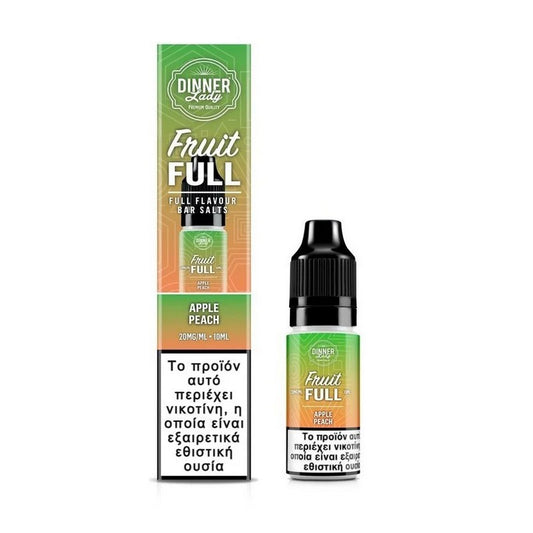Dinner Lady Fruit Full Bar Salts - Apple Peach 10ml - 20mg