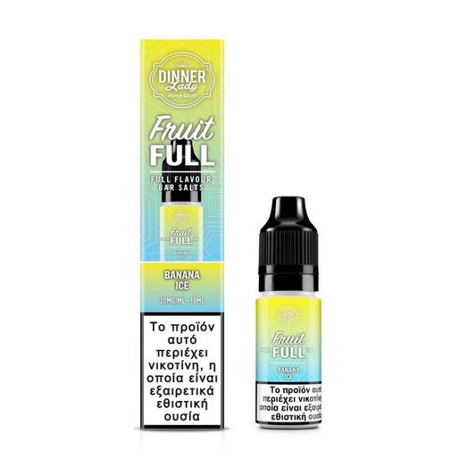 Dinner Lady Fruit Full Bar Salts - Banana Ice 10ml - 20mg