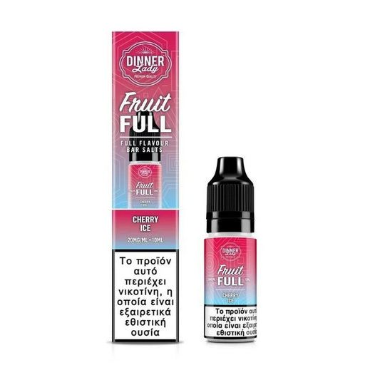 Dinner Lady Fruit Full Bar Salts - Cherry Ice 10ml - 20mg