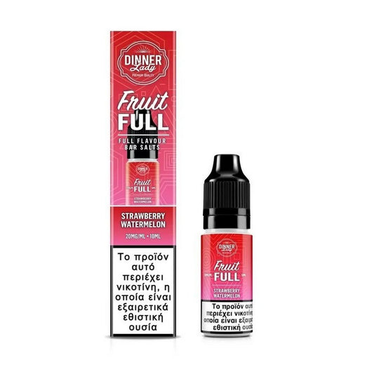 Dinner Lady Fruit Full Bar Salts - Strawberry Watermelon 10ml - 20mg
