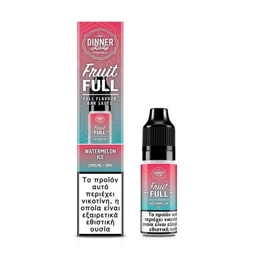 Dinner Lady Fruit Full Bar Salts - Watermelon Ice 10ml - 20mg