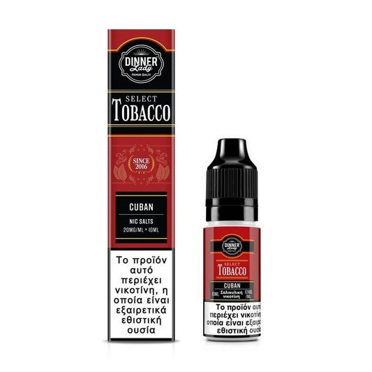 Dinner Lady Select Tobacco Bar Salts - Cuban 10ml - 20mg