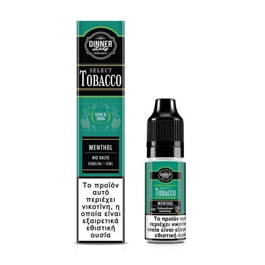 Dinner Lady Select Tobacco Bar Salts - Menthol 10ml - 20mg