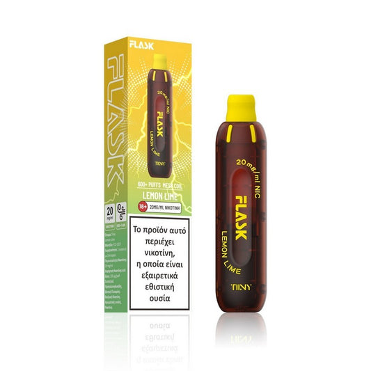 Flask Tiiny 2ml 600 Puffs Disposable Kit 20mg - Lemon Lime