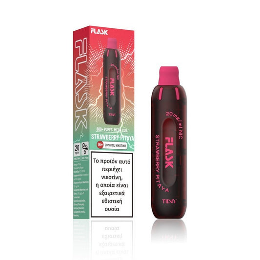Flask Tiiny 2ml 600 Puffs Disposable Kit 20mg - Strawberry Pitaya
