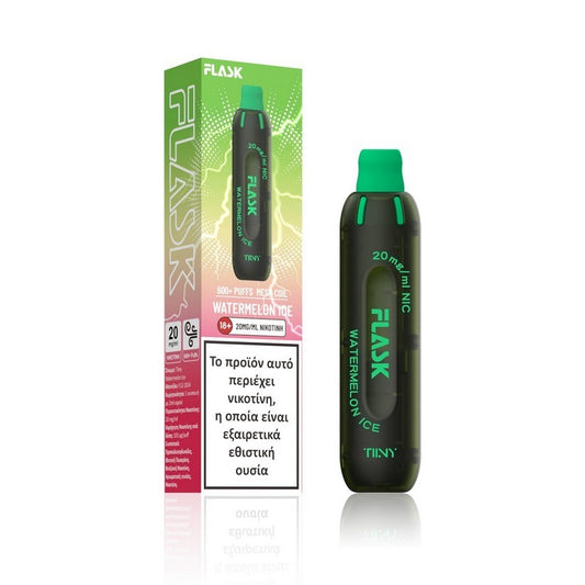 Flask Tiiny 2ml 600 Puffs Disposable Kit 20mg - Watermelon Ice