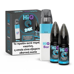 HiQ Bar 24K Refillable Disposable + 2x10ml 20mg - Blueberry Cranberry Cherry