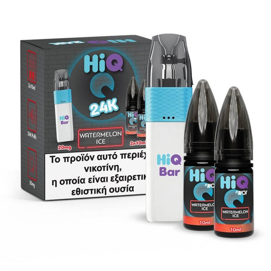 HiQ Bar 24K Refillable Disposable + 2x10ml 20mg - Watermelon Ice