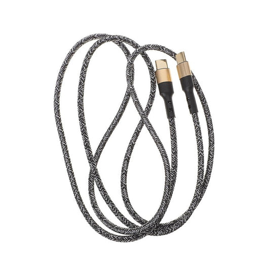 Καλώδιο Φόρτισης/Δεδομένων Gold Plating 60W Type-C σε Type-C