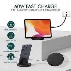 Καλώδιο Γρήγορης Φόρτισης 60W/Δεδομένων 28cm Micro USB - Type C - Lightning