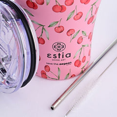 Estia - Θερμός Coffee Mug Save The Aegean 350ml - Cherry Rose