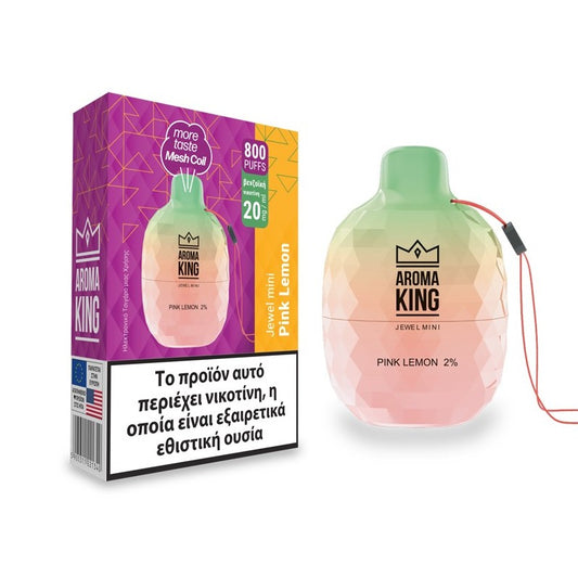 Aroma King Jewel Mini 2ml 600 Puffs Disposable Kit 20mg - Pink Lemon