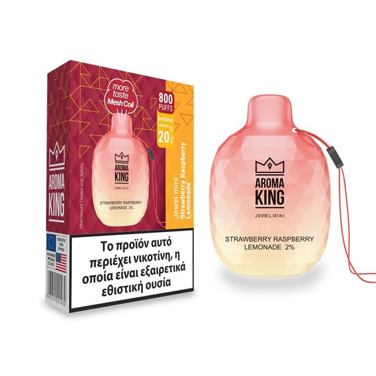 Aroma King Jewel Mini 2ml 600 Puffs Disposable Kit 20mg - Strawberry Raspberry Lemonade