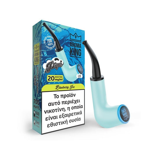 Aroma King Neon Pipe 2ml 700 Puffs Disposable Kit 20mg - Blue Razz Cherry