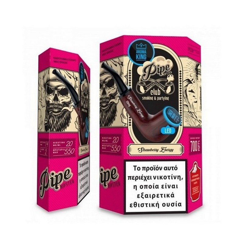 Aroma King Pipe 2ml 700 Puffs Disposable Kit 20mg - Strawberry Energy