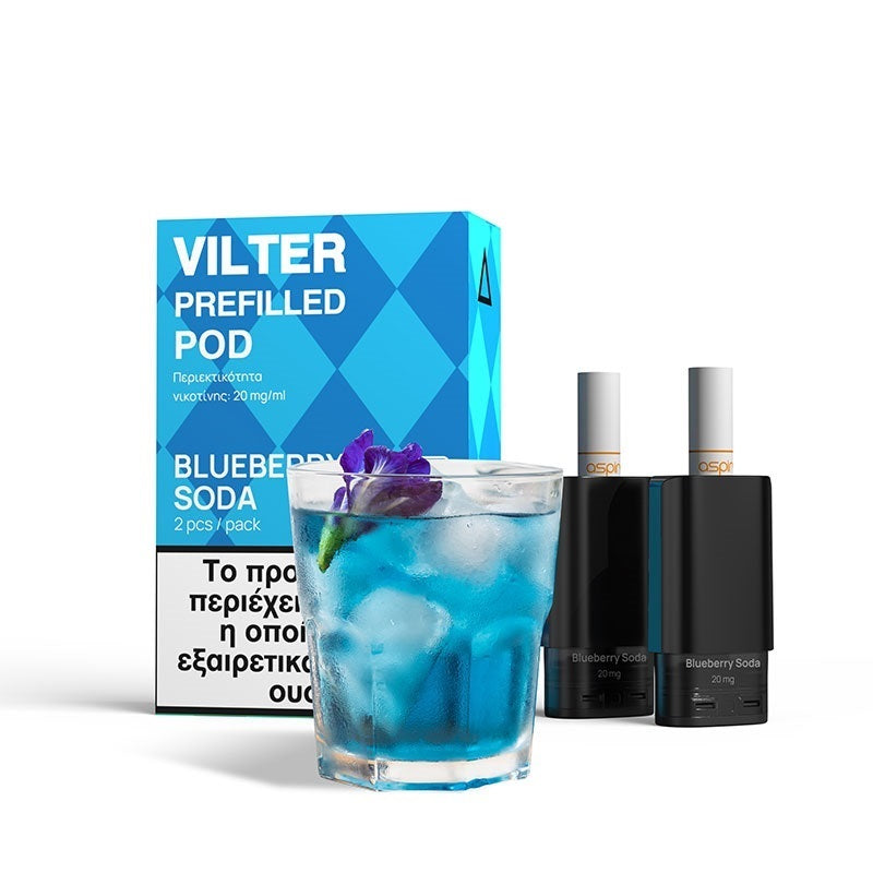 Aspire Vilter Prefilled Pod 2ml 20mg - Blueberry Soda - 2 Τεμάχια (Πακέτο)