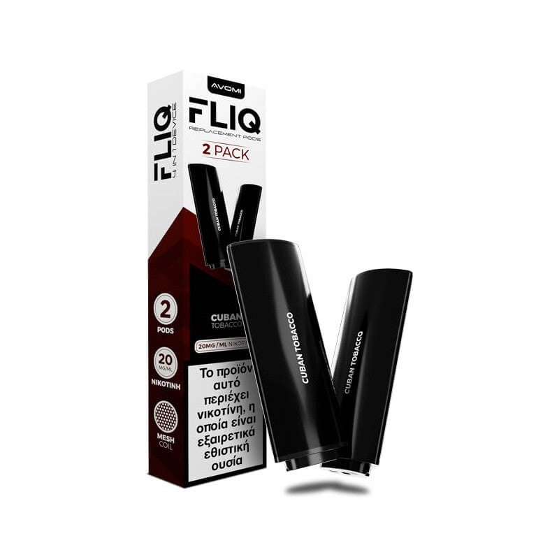 Avomi FLIQ Προγεμισμένη Κάψουλα 2ml 20mg - Cuban Tobacco - 2 Τεμάχια