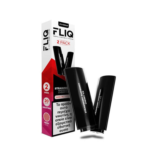Avomi FLIQ Προγεμισμένη Κάψουλα 2ml 20mg - Strawberry Raspberry Cherry Ice - 2 Τεμάχια