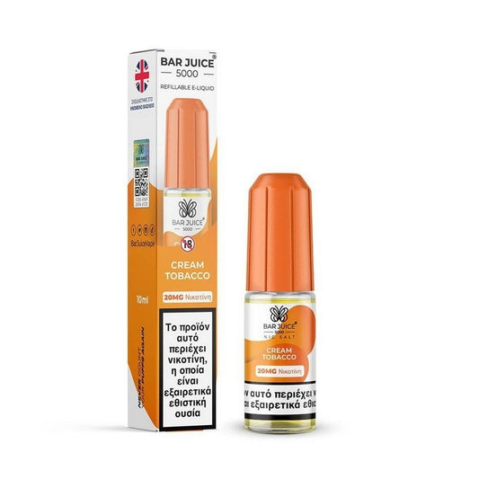Bar Juice 5000 Nic Salts - Cream Tobacco - 10ml - 20mg