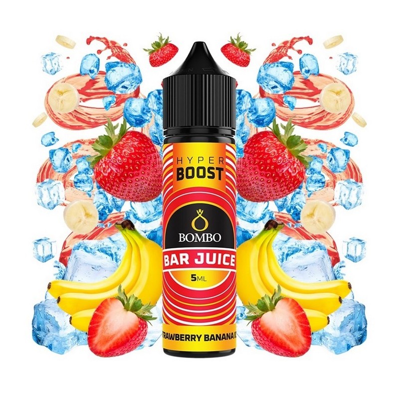 Bombo Bar Juice Hyper Boost - Strawberry Banana Ice - Flavor Shot 5/60ml