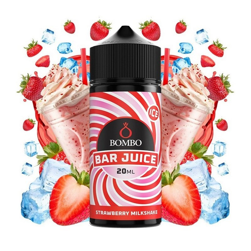 Bombo Bar Juice Ice - Strawberry Milkshake - Flavor Shot 20/120ml