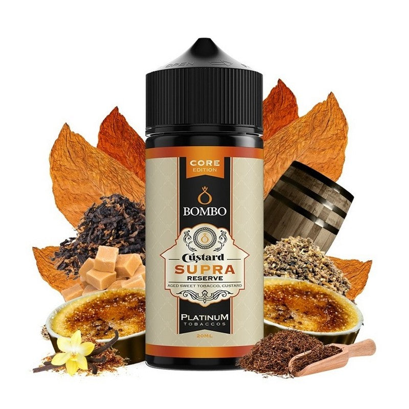 Bombo Platinum Tobaccos Core Edition - Custard Supra Reserve - Flavor Shot 20/120ml