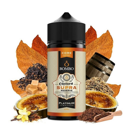 Bombo Platinum Tobaccos Core Edition - Custard Supra Reserve - Flavor Shot 20/120ml