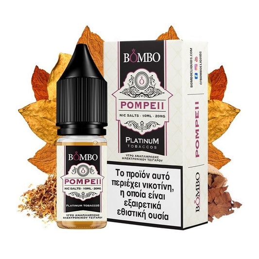 Bombo Platinum Tobaccos Nic Salts - Pompeii 10ml - 20mg