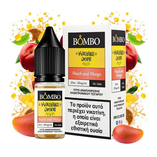 Bombo Wailani Juice Nic Salts - Peach and Mango 10ml - 20mg