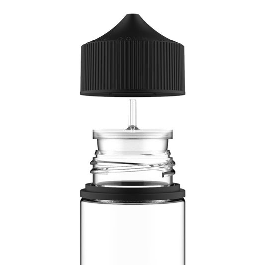 Chubby Gorilla Unicorn Bottle 120ml V3 - Clear / Black Cap