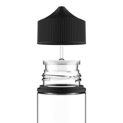 Chubby Gorilla Unicorn Bottle 120ml V3 - Clear / Black Cap