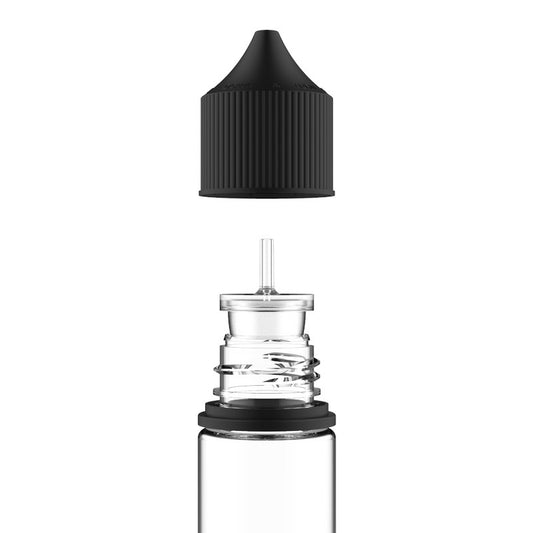 Chubby Gorilla Unicorn Bottle 60ml V3 - Clear / Black Cap