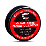 Coilology Quad-core Fused Clapton Spool Wire Ni80 4-28/40 - 3 Μέτρα