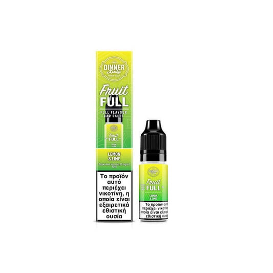Dinner Lady Fruit Full Bar Salts - Lemon & Lime 10ml - 20mg