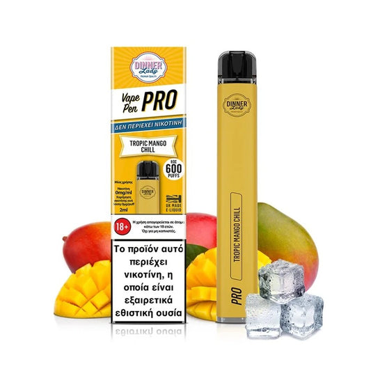 Dinner Lady - Vape Pen Pro 2ml Disposable Kit 0mg - Tropic Mango Chill