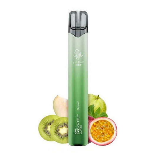 Elf Bar 1000 - 2ml 1000 Puffs Disposable Kit 20mg - Kiwi Passion Fruit Guava