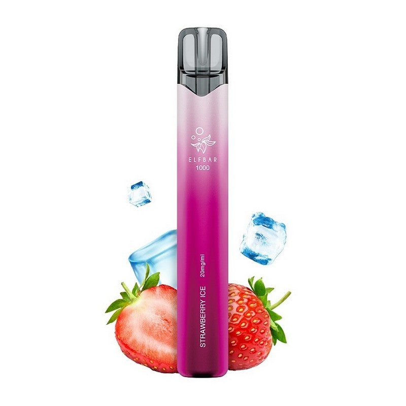 Elf Bar 1000 - 2ml 1000 Puffs Disposable Kit 20mg - Strawberry Ice