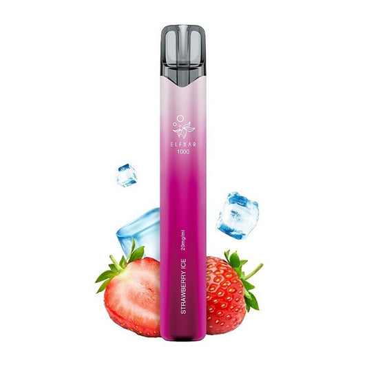 Elf Bar 1000 - 2ml 1000 Puffs Disposable Kit 20mg - Strawberry Ice