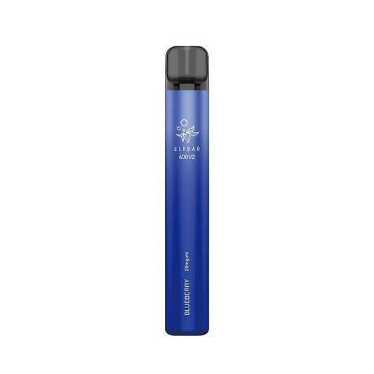 Elf Bar 600 V2 - 2ml 600 Puffs Disposable Kit 20mg - Blueberry