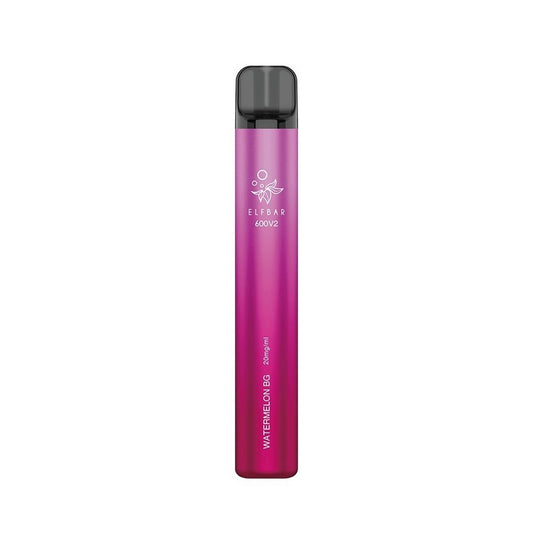 Elf Bar 600 V2 - 2ml 600 Puffs Disposable Kit 20mg - Watermelon Bubblegum