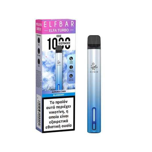 Elf Bar ELFA Turbo Pod Kit 2ml 500mAh Aurora Cyan 2ml 20mg - Blueberry
