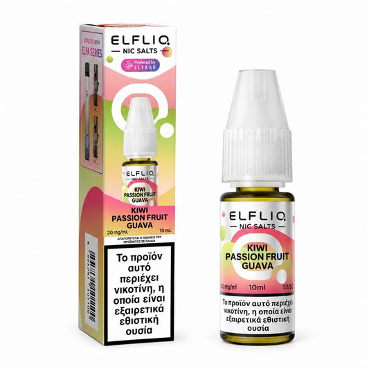 Elfliq Nic Salts - Kiwi Passion Fruit Guava 10ml - 20mg
