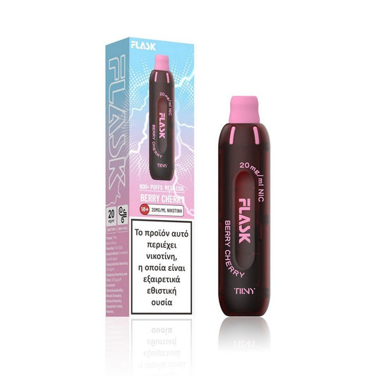 Flask Tiiny 2ml 600 Puffs Disposable Kit 20mg - Berry Cherry